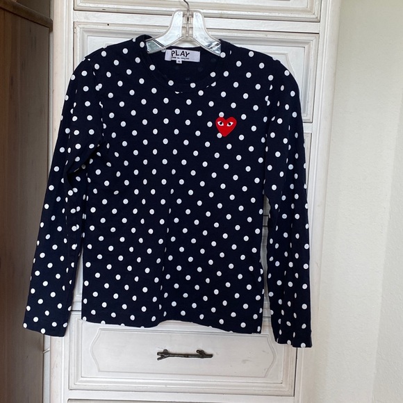 Comme des Garcon PLAY cotton dot tee - Picture 3 of 6